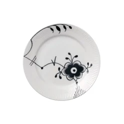 Royal Copenhagen Sort Mega Riflet tallerken nr. 6 Ø 19 cm