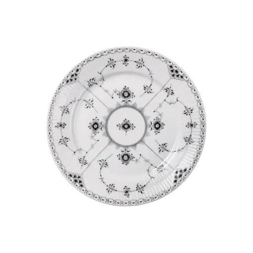 Royal Copenhagen Sort Musselmalet Halvblonde tallerken Ø 22 cm