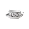 Royal Copenhagen Sort Musselmalet Halvblonde kop med underkop 20 cl