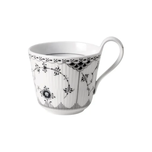 Royal Copenhagen Sort Musselmalet Halvblonde højhankskop 33 cl