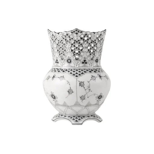 Royal Copenhagen Sort Musselmalet Helblonde vase 22 cm