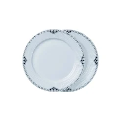 Royal Copenhagen Sort Riflet Blonde tallerken Ø 27 cm, 2 stk.