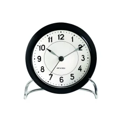 Arne Jacobsen Clocks Station bordur, sort