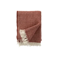 Klippan Yllefabrik Stella uld plaid, rust