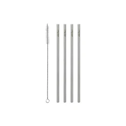 Stelton genanvendelige sugerør 4 stk., steel