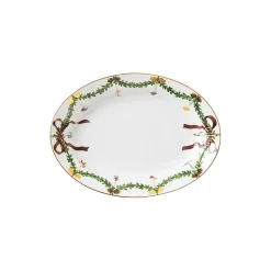 Royal Copenhagen Stjerne Riflet Jul fad ovalt 34 cm