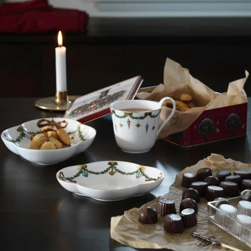 Royal Copenhagen Stjerne Riflet Jul højhankskop 33 cl