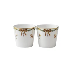 Royal Copenhagen Stjerne Riflet Jul serveringskop 30 cl, 2 stk