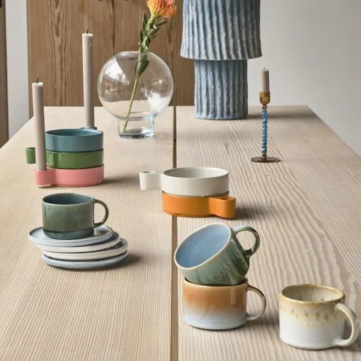 Villa Collection Styles krus med hank 2 stk., grøn/blå