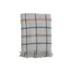 Klippan Yllefabrik Tartan plaid, light grey