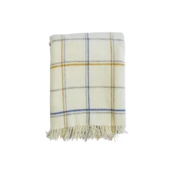 Klippan Yllefabrik Tartan plaid, off-white/mustard