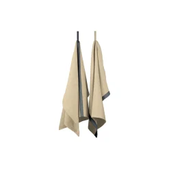 EKTA Living Tea towel herringbone twill 2 stk., taupe/blue