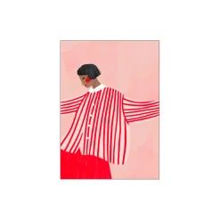 Poster & Frame The Woman With the Red Stripes
