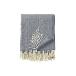 Klippan Yllefabrik Tippy plaid, grey melange