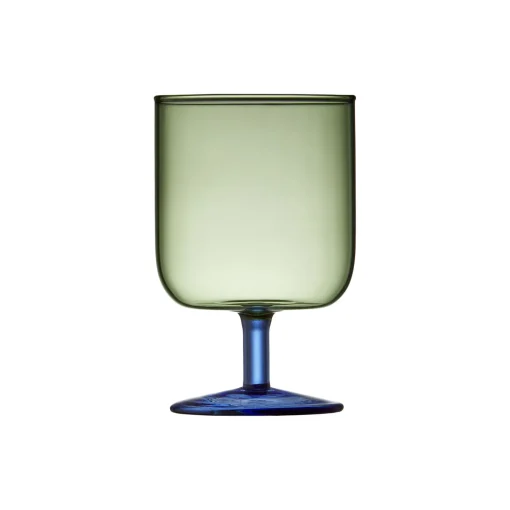 Lyngby Glas Torino vinglas 2 stk., grøn/blå
