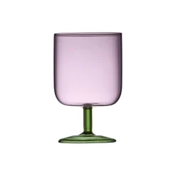 Lyngby Glas Torino vinglas 2 stk., pink/grøn