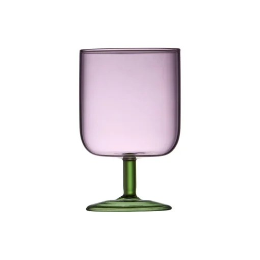 Lyngby Glas Torino vinglas 2 stk., pink/grøn