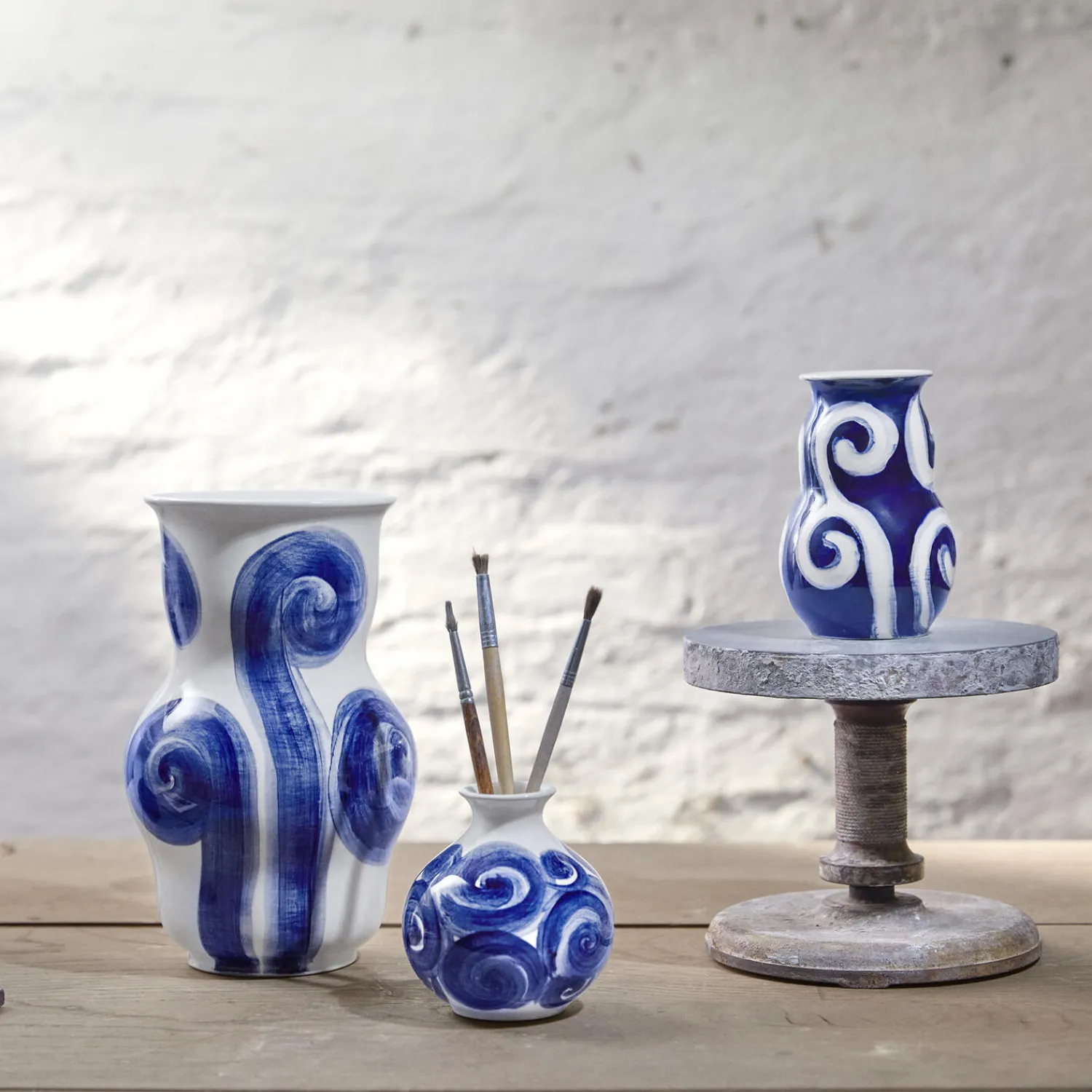 Kähler Tulle vase, blå
