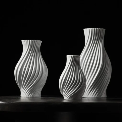 Lyngby Porcelæn Twist Vase 25 cm