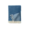 Klippan Yllefabrik Velvet uld plaid, petrol