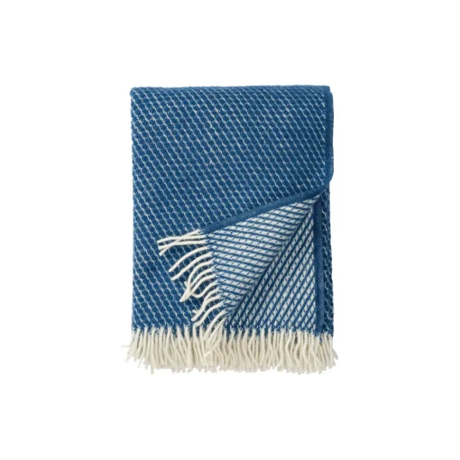 Klippan Yllefabrik Velvet uld plaid, petrol