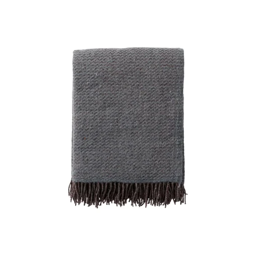 Klippan Yllefabrik Wave uld plaid, dusty green