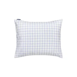 Lexington White/Blue Check Lyocell/Cotton Oxford Pillowcase, white/blue
