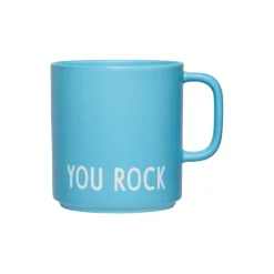 Design Letters YOU ROCK favoritkop med hank, blue