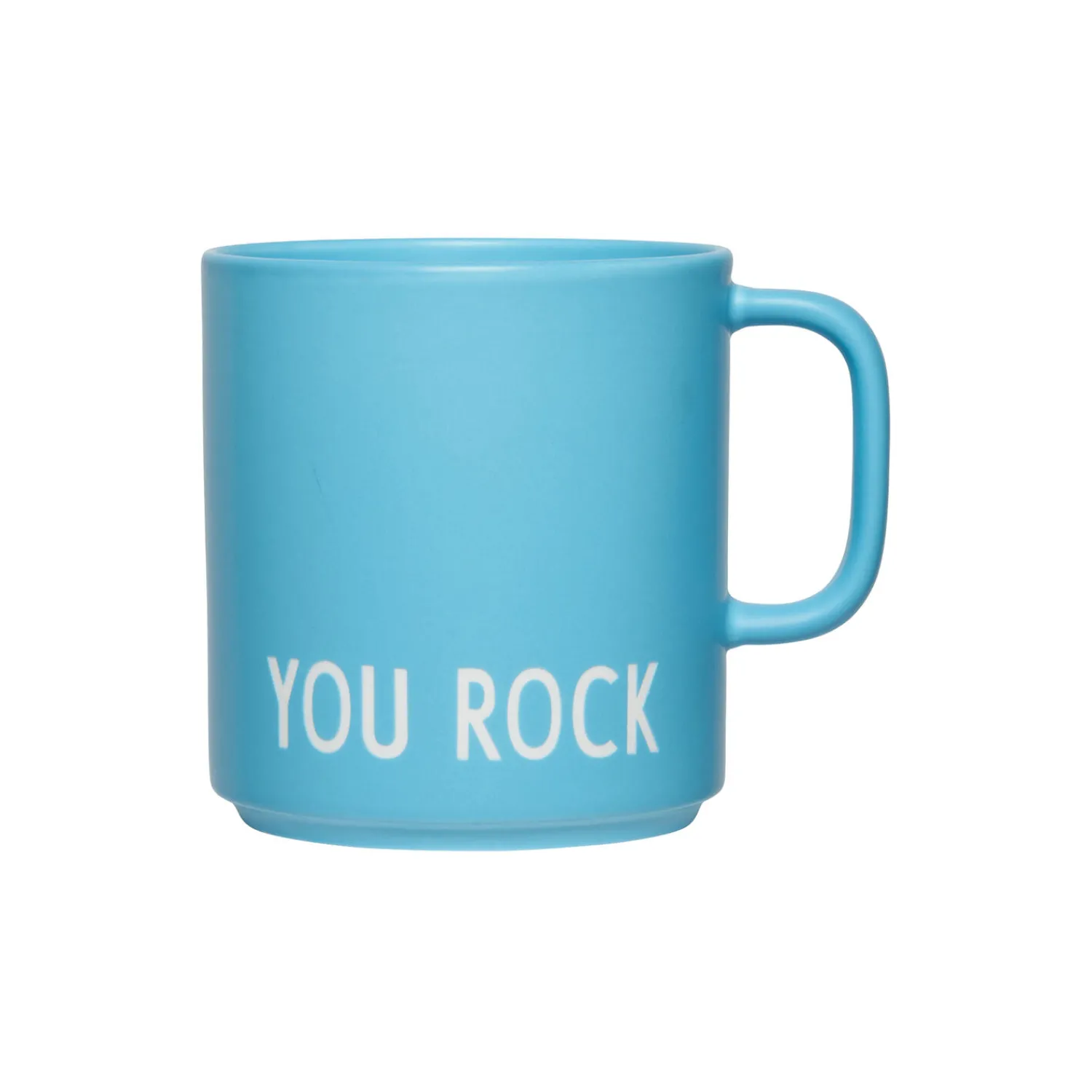 Design Letters YOU ROCK favoritkop med hank, blue